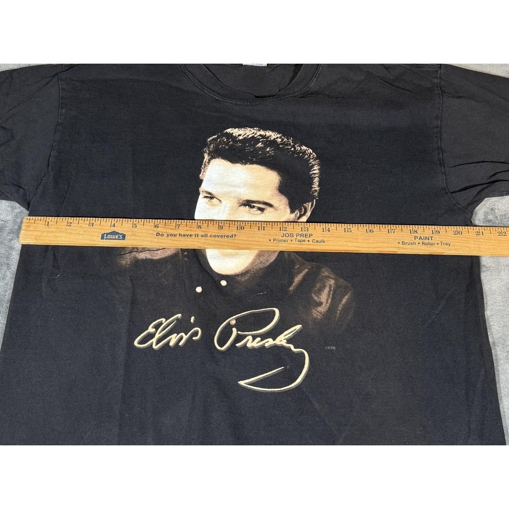 Vintage Elvis Presley's Graceland Shirt Womens L Black Elvis Portrait Graphic - Picture 10 of 14
